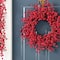 Glitzhome® 25"D Christmas Red Berries Wreath